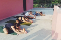 yoga class in Mysore, India